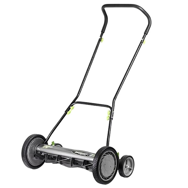 GREAT STATES 2000-20 Reel Lawn Mower, 20 in W Cutting, 5-Blade, Foam-Grip Handle, Green [SKU: ORG6245906]