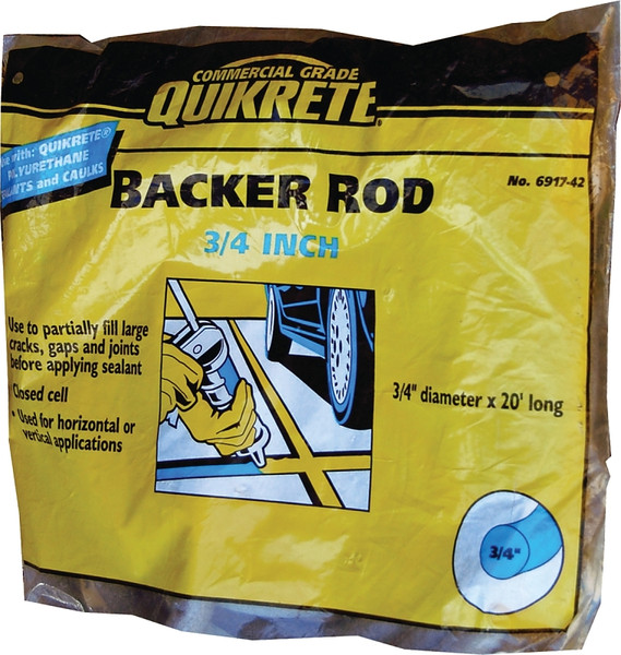 Quikrete 6917-42 Backer Rod, 3/4 in Dia, 20 ft L, Polyurethane [SKU: ORG3519295]