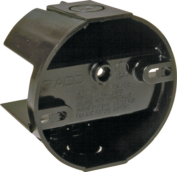 RACO 7120 Ceiling Box, 4 in W, 1-1/2 in D, 4 in H, Polycarbonate, Black [SKU: ORG6812960]