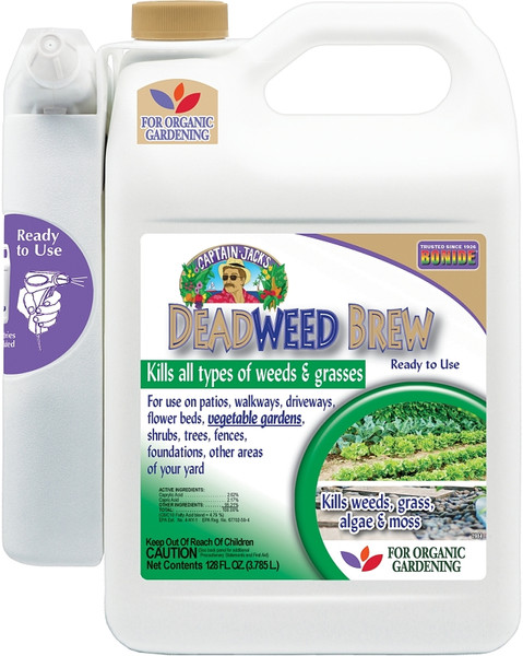 Bonide Captain Jack's 2604 Ready-to-Use Deadweed Brew with Battery Powered Sprayer, Liquid, Clear/Yellow, 1 gal [SKU: ORG7424658]