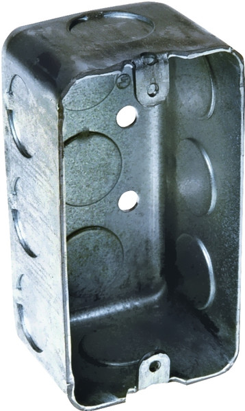 RACO 8663 Handy Box, 1 -Gang, 7 -Knockout, 3/4 in Knockout, Steel, Gray [SKU: ORG6529069]