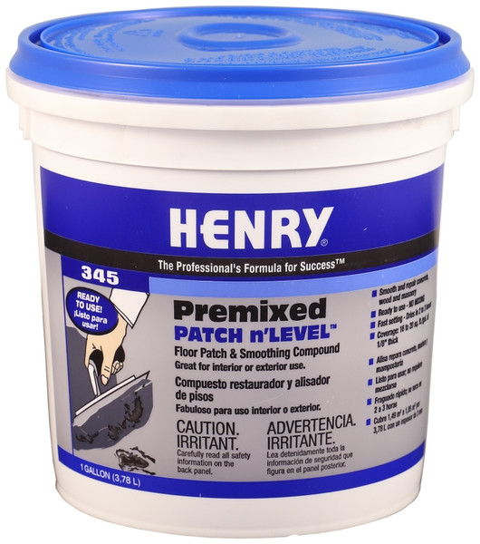 HENRY 345 Patch n' Level 12064 Premixed Floor Patch and Smoothing Compound, Off-White, 1 gal Pail [SKU: ORG7400039]