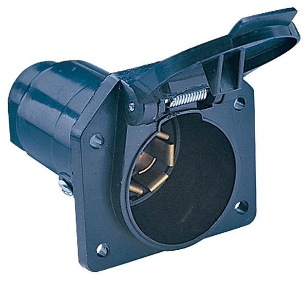 HOPKINS 48485 End Socket, 6/12 V, 7-Pole, Plastic, Black [SKU: ORG8298846]