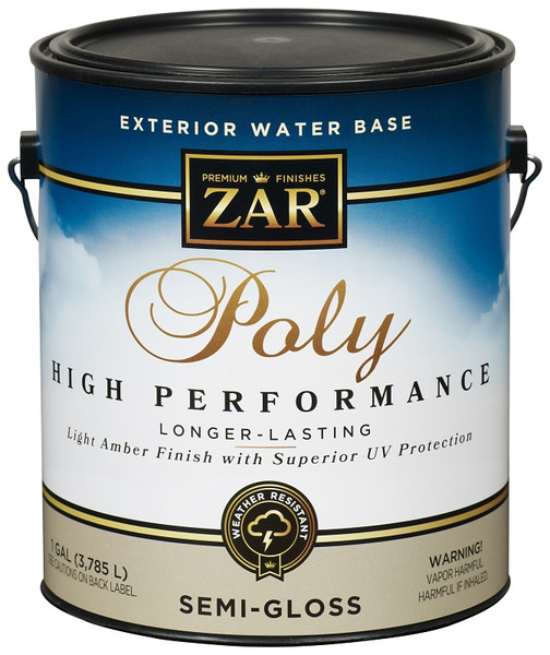 ZAR 34213 Exterior Polyurethane, Semi-Gloss, Amber, Liquid, 1 gal, Can [SKU: ORG7371115]