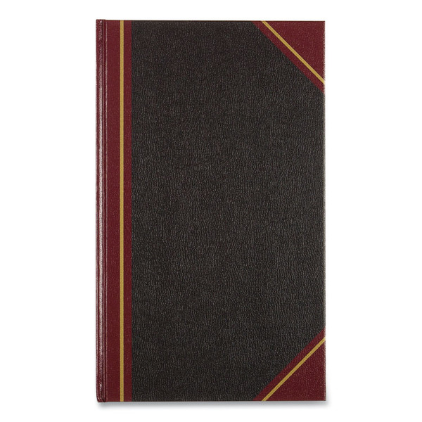 Texthide Record Book, 1 Subject, Medium/College Rule, Black/Burgundy Cover, 14 x 8.5, 500 Sheets [SKU: RED57151]