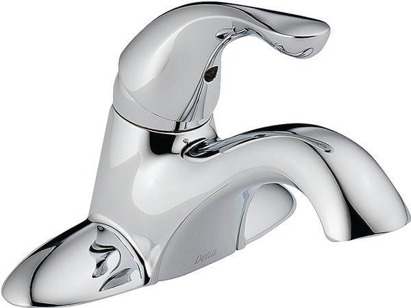 DELTA Classic Series 500-DST Bathroom Faucet, 1.2 gpm, 1-Faucet Handle, Brass, Chrome Plated, Lever Handle, Rigid Spout [SKU: ORG5978028]