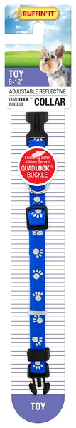 RUFFIN'IT 39201 Reflective Dog Collar, 8 to 12 in L Collar, 3/8 in W Collar, Nylon, Assorted [SKU: ORG4768073]