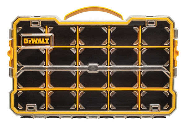 DeWALT DWST14830 Pro Organizer, 17-5/8 in L, 11 in W, 2-7/8 in H, 20-Compartment, Polycarbonate, Black/Yellow [SKU: ORG7523889]