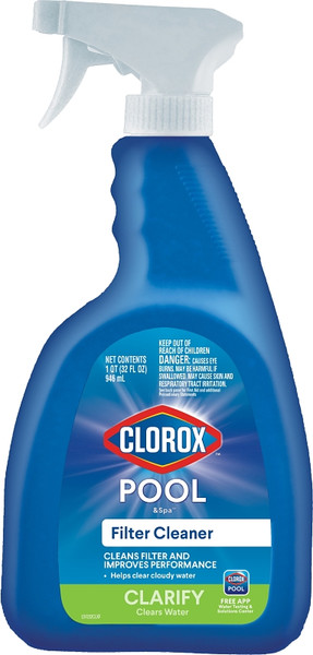 Clorox 57232CLX Filter Cleaner, 32 oz Bottle, Liquid, Lemon, Yellow [SKU: ORG7541360]