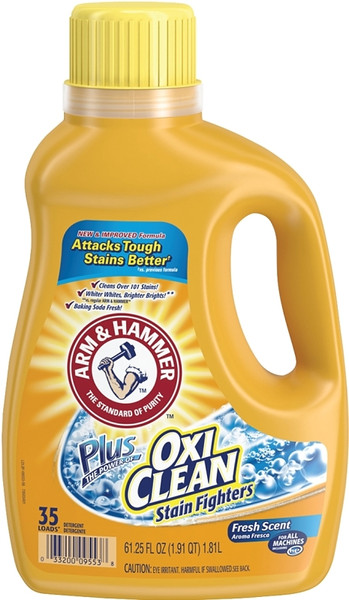 ARM & HAMMER 09553 Laundry Detergent, 62.5 oz Bottle, Liquid, Clean Fresh [SKU: ORG2721991]
