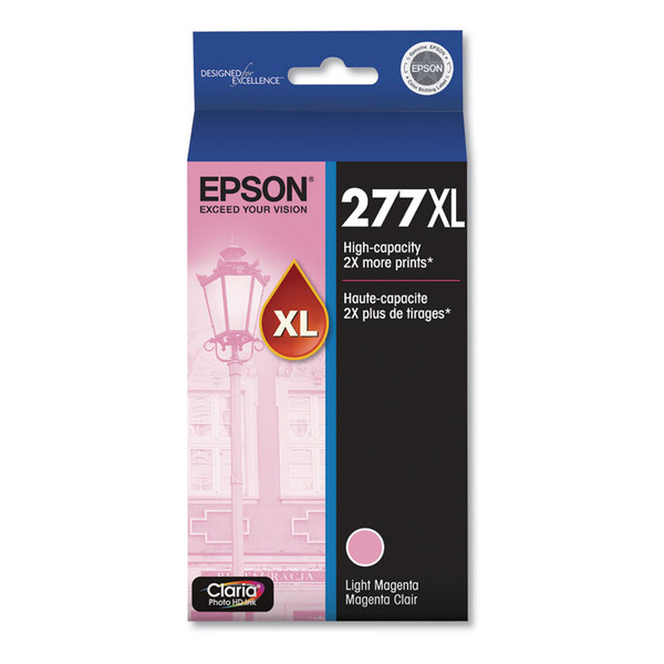 T277XL620-S (277XL) Claria High-Yield Ink, 740 Page-Yield, Light Magenta [SKU: EPST277XL620S]
