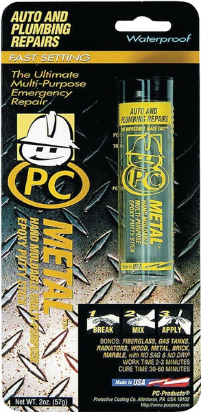 PROTECTIVE COATING PC-METAL 025550 Epoxy Putty, Gray, Solid, 2 oz Cylinder [SKU: ORG6779565]