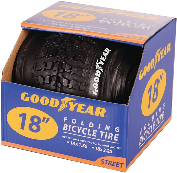 KENT 91054 Bike Tire, Folding, Black, For: 18 x 1-1/2 to 2-1/2 in Rim [SKU: ORG9954439]