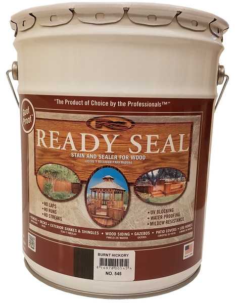Ready Seal 545 Exterior Wood Stain, Flat, Burnt Hickory, Liquid, 5 gal [SKU: ORG5764022]
