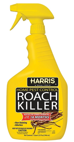 HARRIS HRS-32 Roach Killer, Liquid, Spray Application, 32 oz [SKU: ORG6187652]