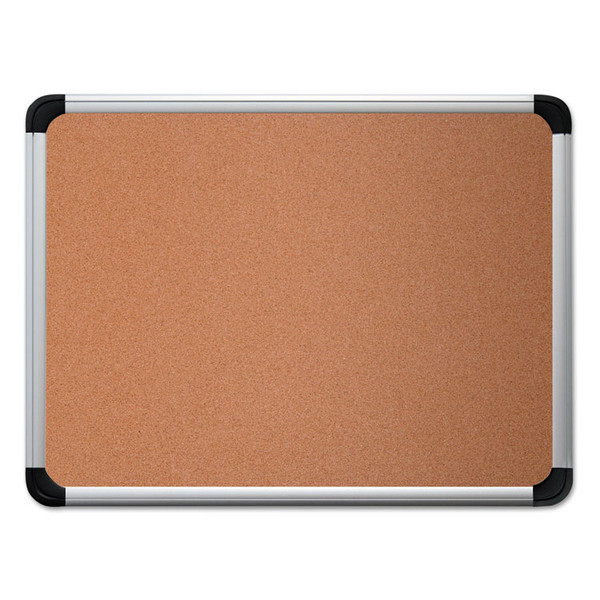 Cork Board with Aluminum Frame, 36 x 24, Natural, Silver Frame [SKU: UNV43713]