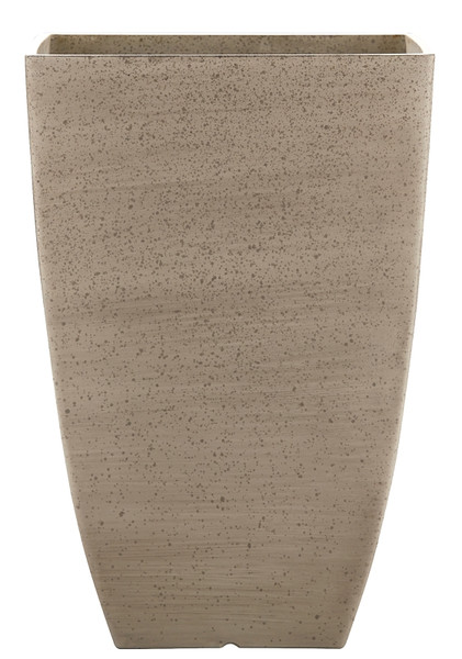 Southern Patio HDR-091646 Newland Planter, Square, Plastic/Resin, White, Stone Aesthetic [SKU: ORG0942375]
