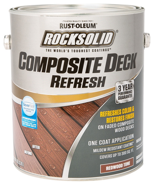 RUST-OLEUM RockSolid 350059 Deck Refresh Toner, Flat/Matte, Redwood, Liquid, 1 gal [SKU: ORG2430114]