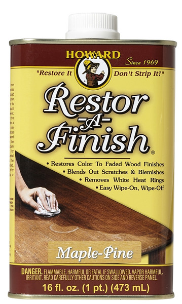 HOWARD RF2016 Wood Restorer, Maple Pine, Liquid, 16 oz, Can [SKU: ORG6435457]