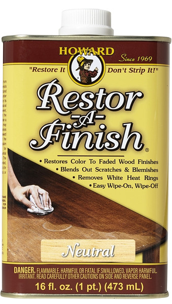 HOWARD Restor-A-Finish RF1016 Wood Restorer, Liquid, 16 oz, Can [SKU: ORG6435440]