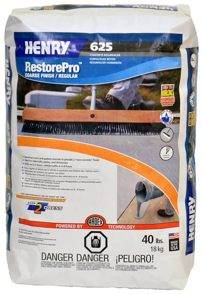 HENRY 16362 Concrete Resurfacer, Solid, Gray, 40 lb Bag [SKU: ORG4564647]