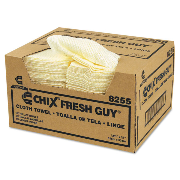 Fresh Guy Towels, 13.5 x 13.5, Yellow, 150/Carton [SKU: CHI8255]