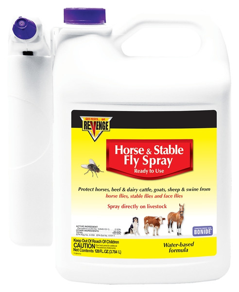 Revenge 46173 Horse and Stable Fly Sprayer, Liquid, White, 1 gal [SKU: ORG7232911]