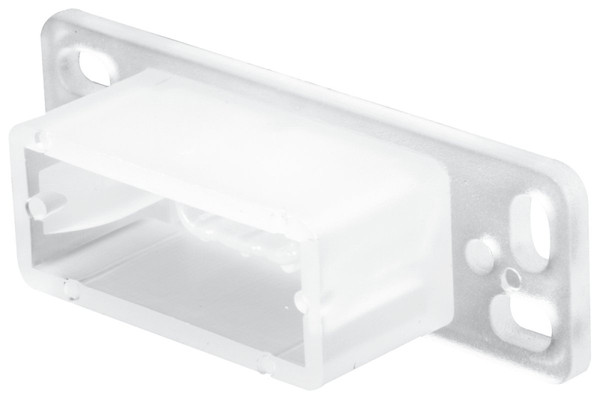 Prime-Line R 7145 Drawer Track Backplate, 3/4 in L, 2-13/32 in W, Plastic, Raw [SKU: ORG2185643]