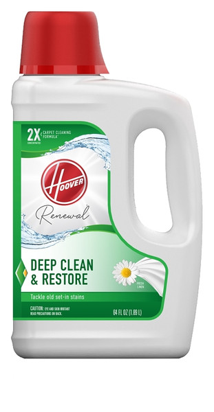 HOOVER Renewal AH30924 Carpet Cleaning Formula, 64 oz, Liquid, Fresh Linen, Straw [SKU: ORG7412208]