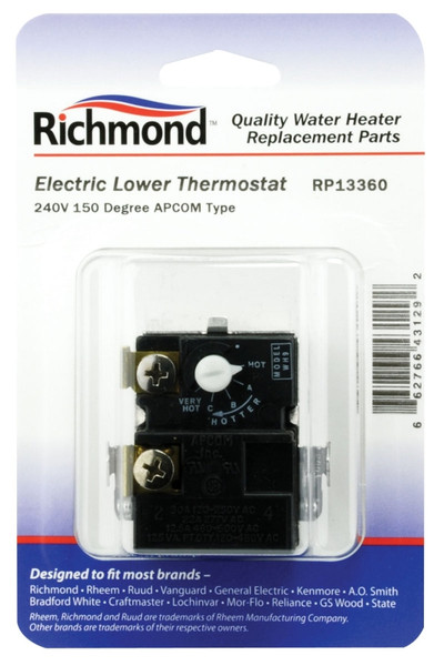 Richmond RP13360 Electric Thermostat, 110 to 160 deg F [SKU: ORG0283929]