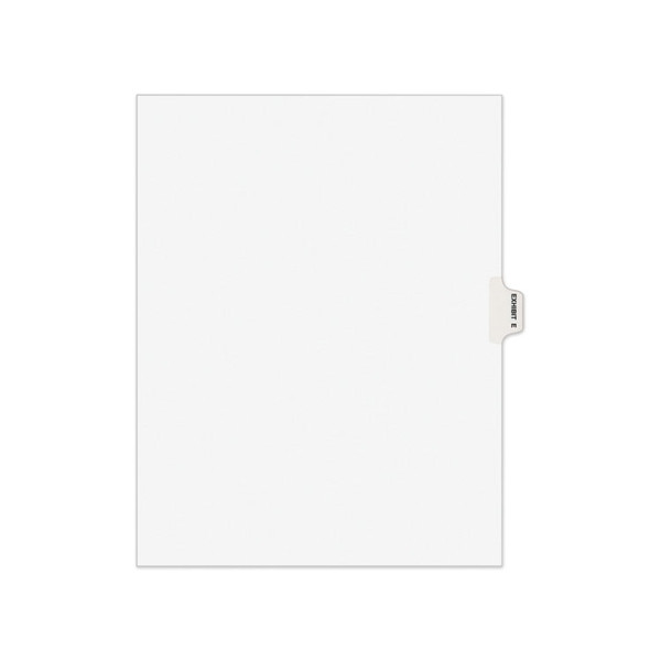 Avery-Style Preprinted Legal Side Tab Divider, 26-Tab, Exhibit E, 11 x 8.5, White, 25/Pack, (1375) [SKU: AVE01375]