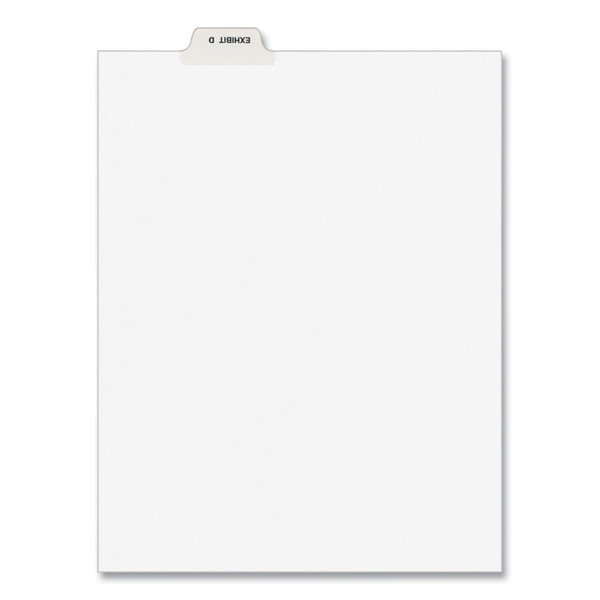 Avery-Style Preprinted Legal Bottom Tab Divider, 26-Tab, Exhibit D, 11 x 8.5, White, 25/PK [SKU: AVE11943]