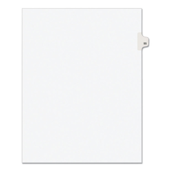Preprinted Legal Exhibit Side Tab Index Dividers, Avery Style, 10-Tab, 55, 11 x 8.5, White, 25/Pack, (1055) [SKU: AVE01055]
