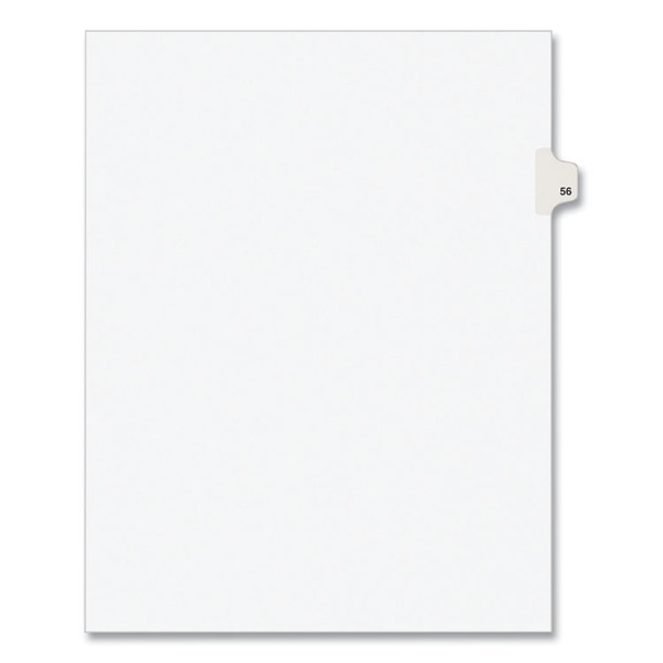 Preprinted Legal Exhibit Side Tab Index Dividers, Avery Style, 10-Tab, 56, 11 x 8.5, White, 25/Pack, (1056) [SKU: AVE01056]