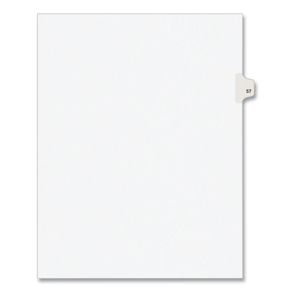 Preprinted Legal Exhibit Side Tab Index Dividers, Avery Style, 10-Tab, 57, 11 x 8.5, White, 25/Pack, (1057) [SKU: AVE01057]