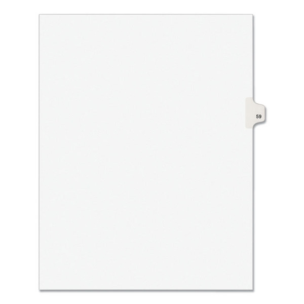 Preprinted Legal Exhibit Side Tab Index Dividers, Avery Style, 10-Tab, 59, 11 x 8.5, White, 25/Pack, (1059) [SKU: AVE01059]