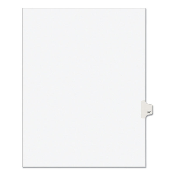 Preprinted Legal Exhibit Side Tab Index Dividers, Avery Style, 10-Tab, 67, 11 x 8.5, White, 25/Pack, (1067) [SKU: AVE01067]