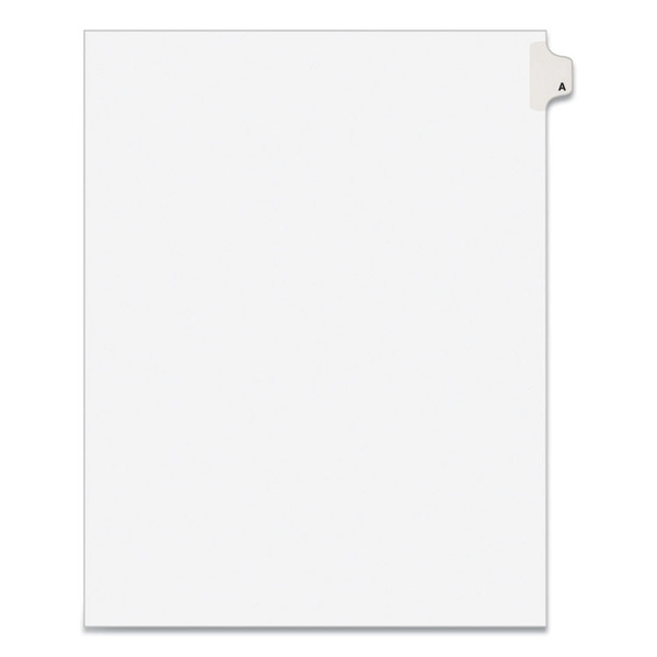 Preprinted Legal Exhibit Side Tab Index Dividers, Avery Style, 26-Tab, A, 11 x 8.5, White, 25/Pack, (1401) [SKU: AVE01401]