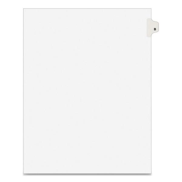 Preprinted Legal Exhibit Side Tab Index Dividers, Avery Style, 26-Tab, B, 11 x 8.5, White, 25/Pack, (1402) [SKU: AVE01402]