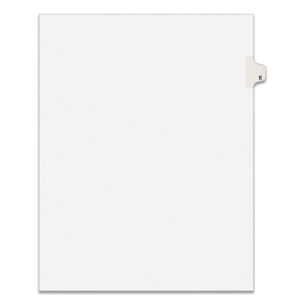 Preprinted Legal Exhibit Side Tab Index Dividers, Avery Style, 26-Tab, E, 11 x 8.5, White, 25/Pack, (1405) [SKU: AVE01405]