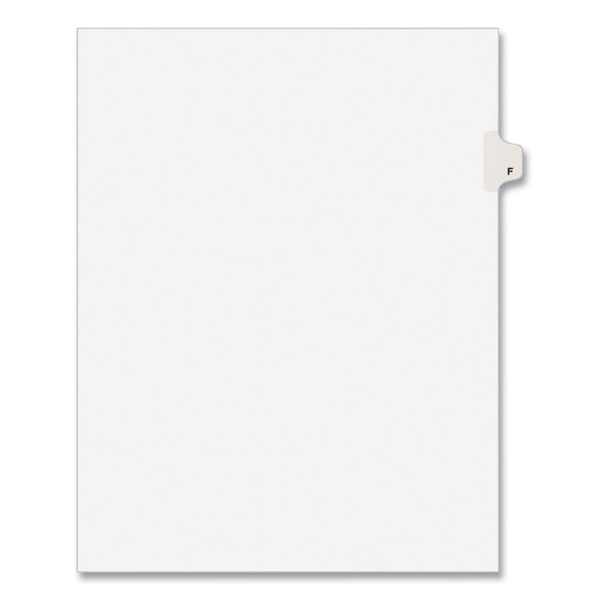 Preprinted Legal Exhibit Side Tab Index Dividers, Avery Style, 26-Tab, F, 11 x 8.5, White, 25/Pack, (1406) [SKU: AVE01406]