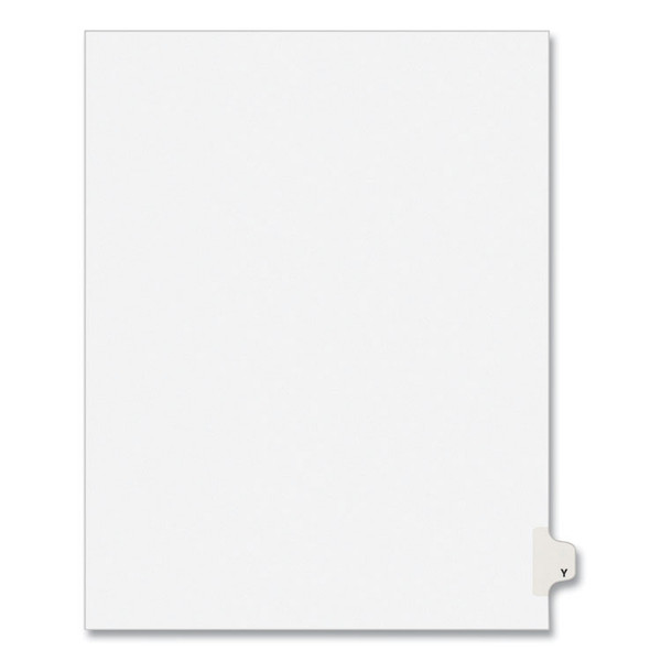 Preprinted Legal Exhibit Side Tab Index Dividers, Avery Style, 26-Tab, Y, 11 x 8.5, White, 25/Pack, (1425) [SKU: AVE01425]