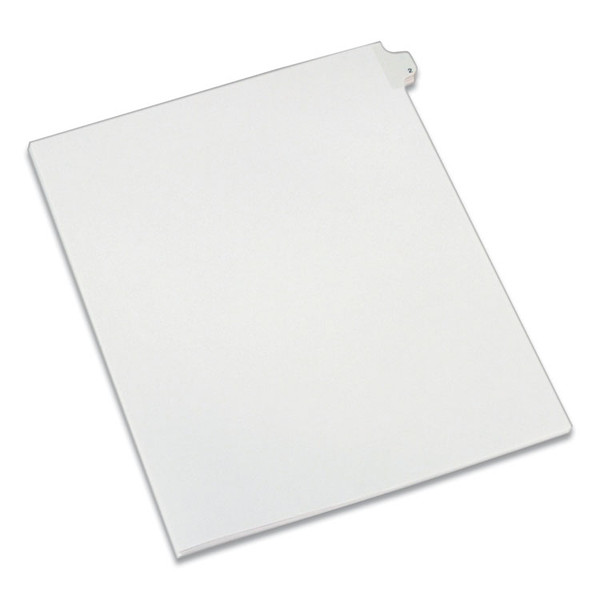 Preprinted Legal Exhibit Side Tab Index Dividers, Allstate Style, 10-Tab, 2, 11 x 8.5, White, 25/Pack [SKU: AVE82200]