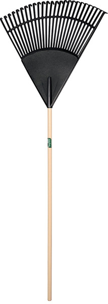 UnionTools 64309 Leaf Rake, Polypropylene Tine, 26-Tine, Hardwood Handle, 48 in L Handle [SKU: ORG6150411]