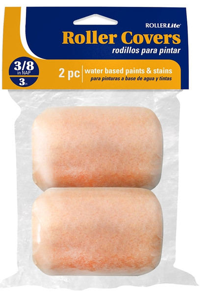 RollerLite All-Purpose 3AP038D Roller Cover, 3/8 in Thick Nap, 3 in L, Polyester Cover [SKU: ORG4340618]