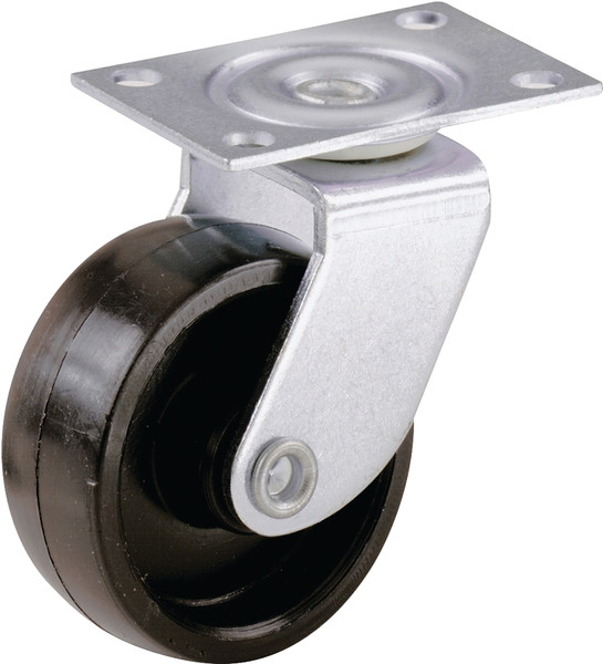 Shepherd Hardware 9556 Swivel Caster, 1-1/4 in Dia Wheel, Plastic Wheel, Black, 40 lb [SKU: ORG6036990]