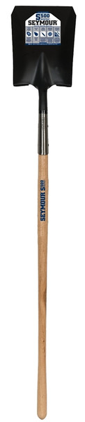 SEYMOUR 49332 Square Point Shovel, 9-1/2 in W Blade, 14 ga Gauge, Steel Blade, American Ashwood Handle, D-Shaped Handle [SKU: ORG4708434]
