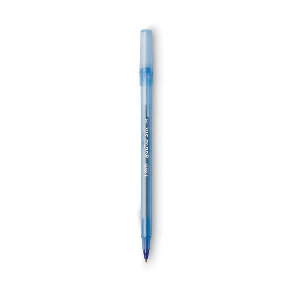 Round Stic Xtra Life Ballpoint Pen Value Pack, Stick, Medium 1 mm, Blue Ink, Translucent Blue Barrel, 60/Box [SKU: BICGSM609BE]