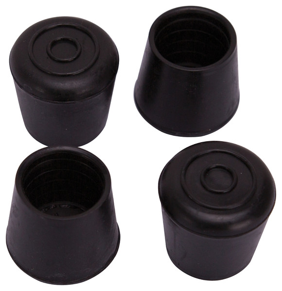 ProSource FE-50637-B Furniture Leg Tip, Round, Rubber, Black, 1-1/8 in Dia, 1.6 in H [SKU: ORG2342889]
