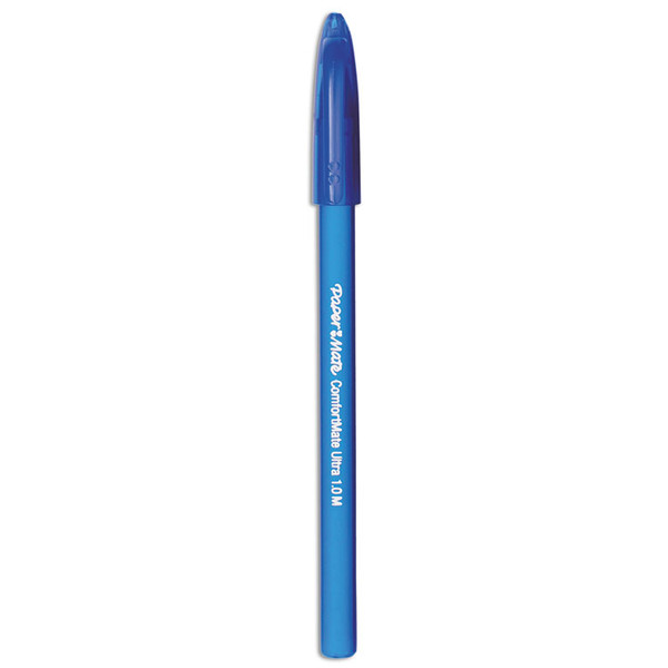 ComfortMate Ultra Ballpoint Pen, Stick, Medium 1 mm, Blue Ink, Blue Barrel, Dozen [SKU: PAP6110187]